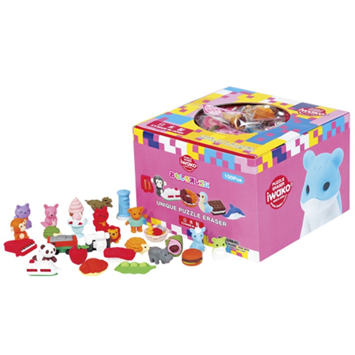 消しゴムつかみどり わくわくけしごむコレクション 100個入り 8セット