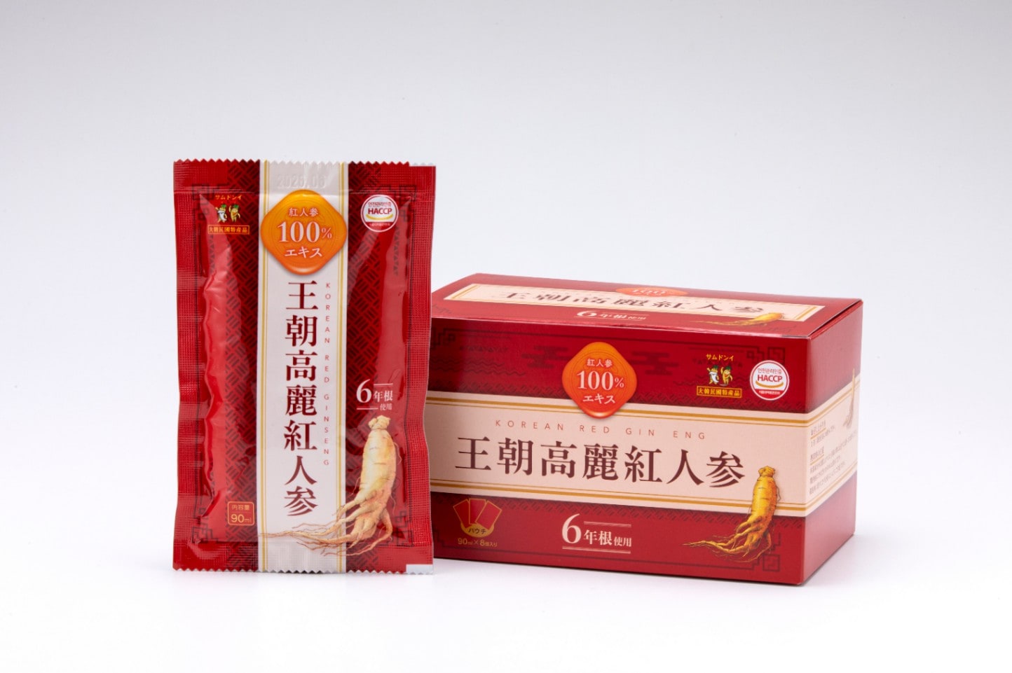 王朝高麗紅人参（8包入り） | 高麗人参ドリンク | 純粋抽出ドリンク しずく