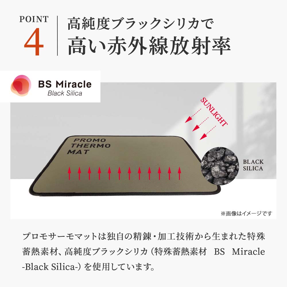 ブラックシリカ プロモサーモマット Fサイズ｜遠赤外線マット｜健康