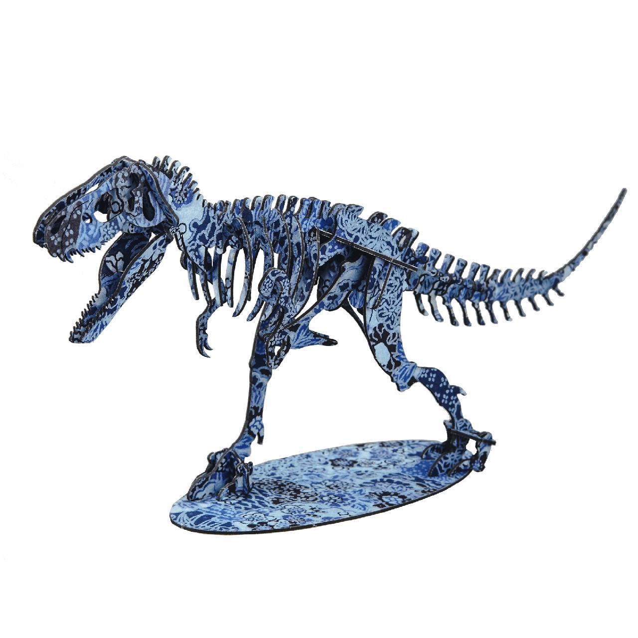 越前和紙＞NEWティラノサウルス スタンドタイプ＜藍＞ 3D立体ペーパー