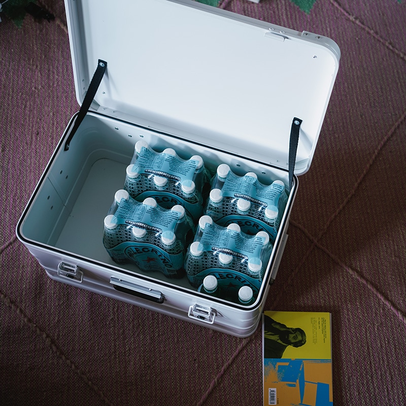 ALPOS ALUMINUM CONTAINER / with Stacking Corner - S (47L) COLORED