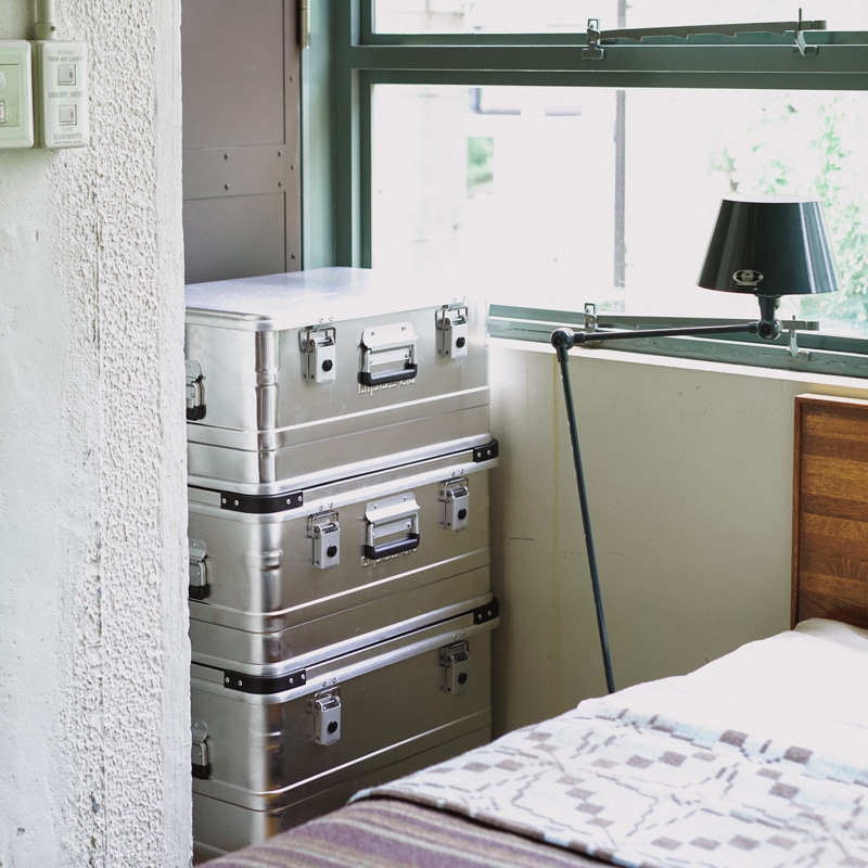 ALPOS ALUMINUM CONTAINER / with Stacking Corner -S (47L) | Metal