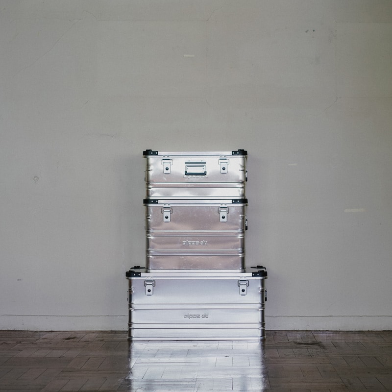 ALPOS ALUMINUM CONTAINER / with Stacking Corner -S (47L) | Metal