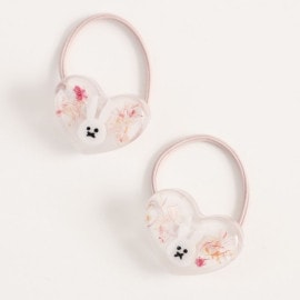 レジン ハートのヘアゴム by ナナイロリボン |「障がい者福祉」を買物