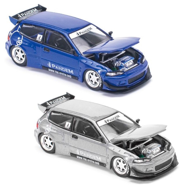 POP RACE x Enigma 1/64 Pandem Civic EG6 v1.5 Metallic Blue | Honda