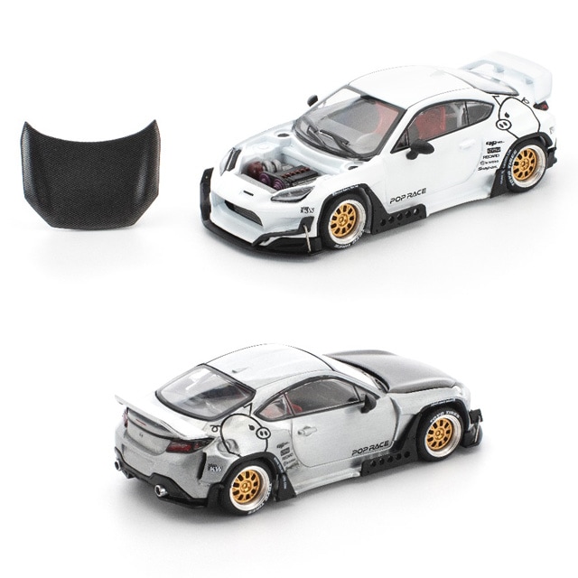 POP RACE x Enigma 1/64 PANDEM GR86 - CRYSTAL WHITE PEARL | Toyota