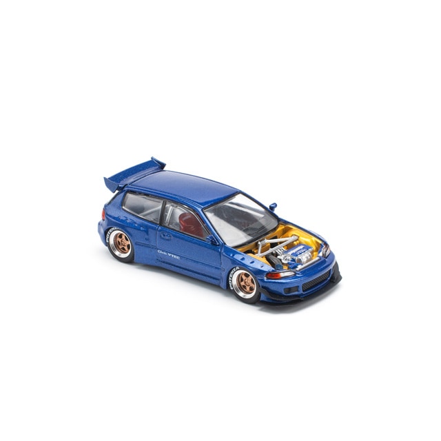 1/64 PANDEM CIVIC EG6 METALLIC BLUE WITH OPEN HOOD パンデム