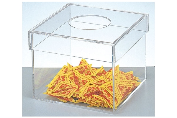 抽選会やつかみどり大会に！透明感が美しい蓋付きアクリル抽選箱