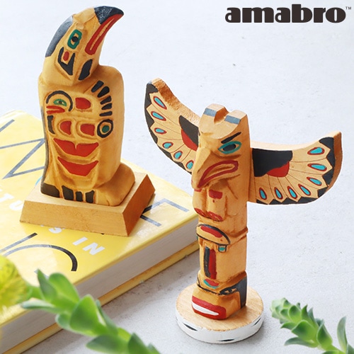 アマブロ ウッデン カービング トーテムポール [ B ] [ C ] amabro