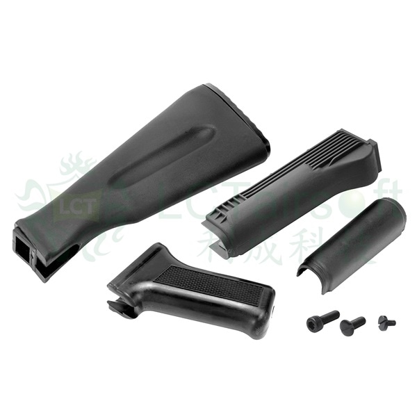 LCT AK74M/プラスティックハンドガード/ストック/グリップセット-BK