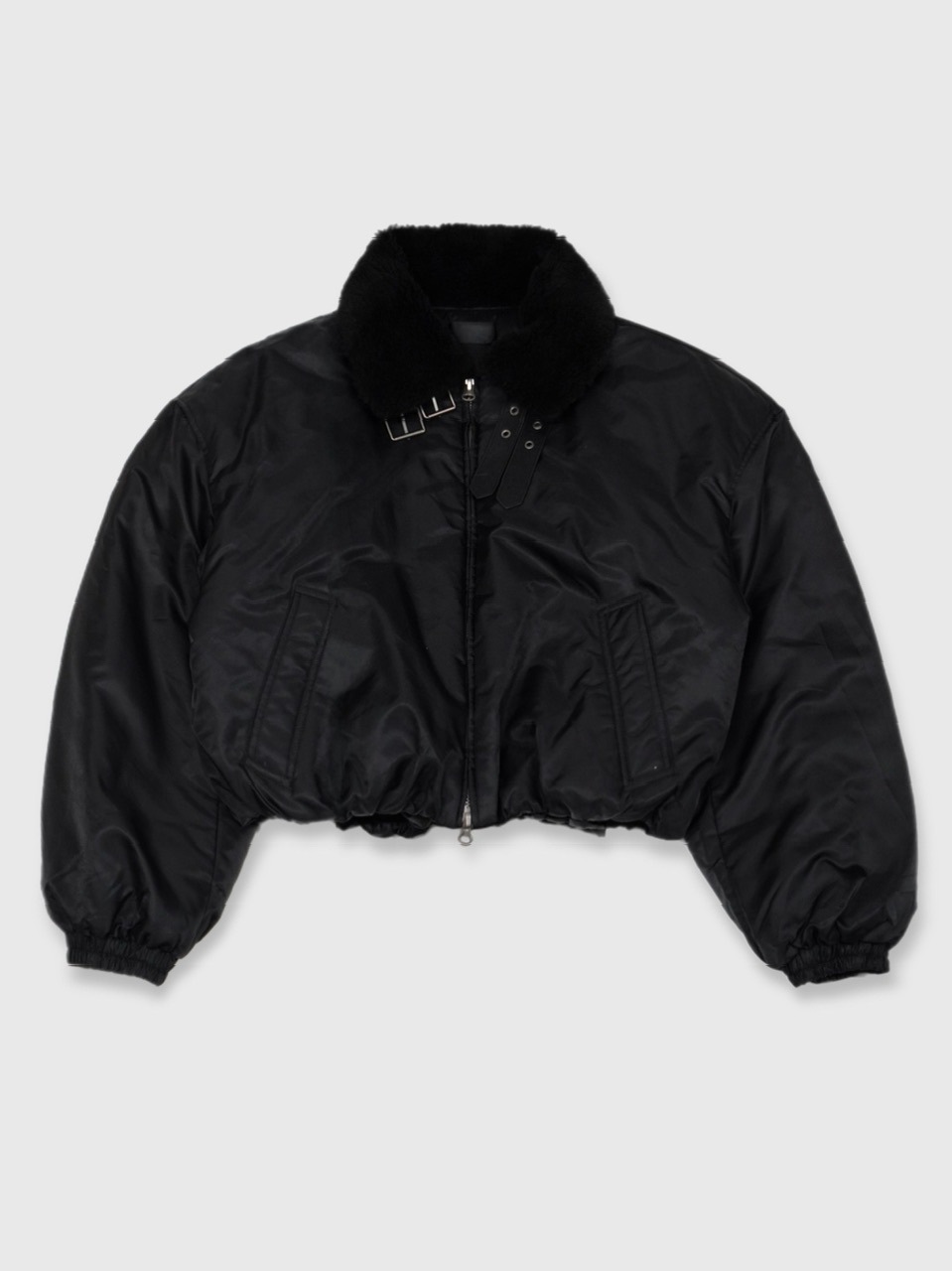 大阪店WEB限定【Chikashitsu +】cropped mouton bomber jacket