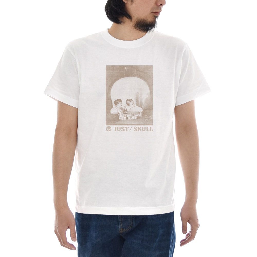 5%OFFセール】ジャスト Tシャツ Double Image Skull 半袖Tシャツ