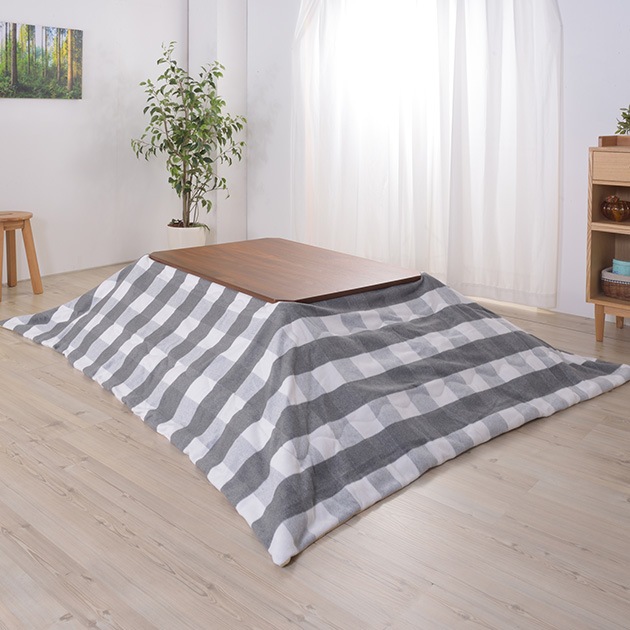 ギンガムチェック 薄掛けこたつ布団 長方形 幅190×奥行230cm | こども