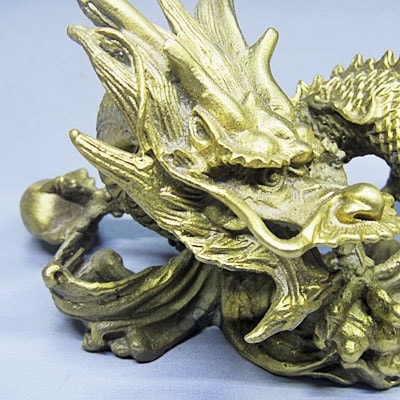 銅製 龍 置物 左向き、右向き,単品販売 （【送料無料】・沖縄800円
