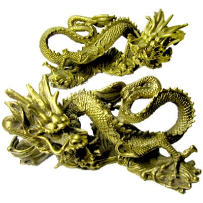 銅製 龍 置物 左向き、右向き,単品販売 （【送料無料】・沖縄800円