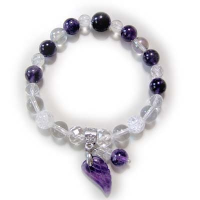 ブレスレット】天使の羽ブレスアメジスト ネコポス便なら【送料無料