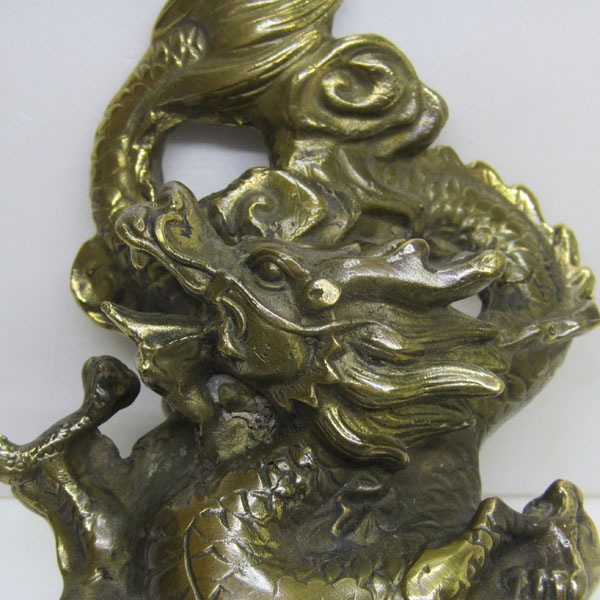 銅製龍雲置物銅色【送料無料】（沖縄700円）｜開運,風水 ,置き物 中国