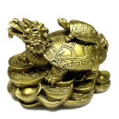 銅製玉持ち龍 置物小 10cm ネコポス便なら【送料無料】｜4本爪,四本爪