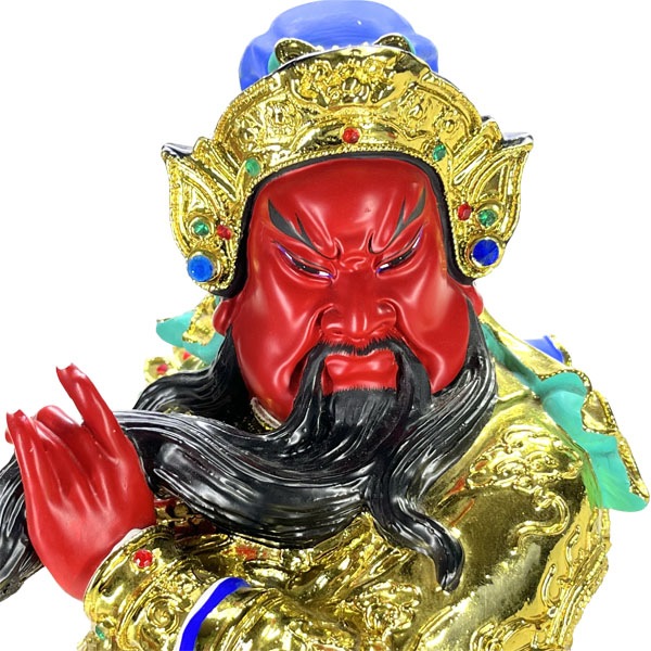 黄金関羽立像【送料無料】（沖縄別途1500円）｜関帝聖君,三国志,開運