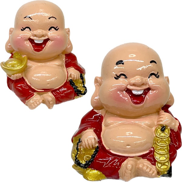 ミニ樹脂笑仏（布袋）ポリ置き物 ｜中国,仏像,神様,開運 ,布袋,置物