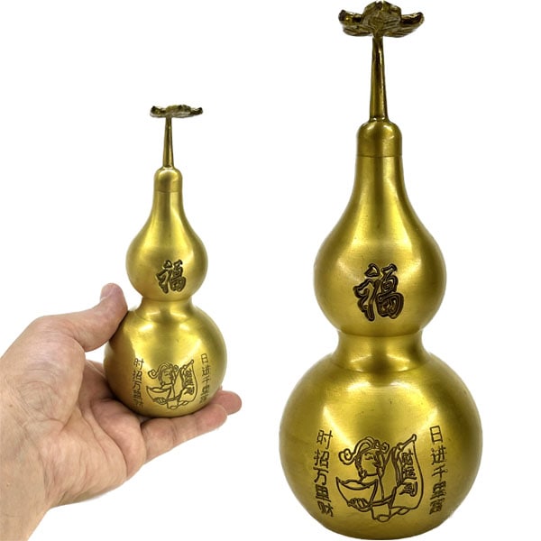 銅製ひょうたん福 16cm【送料無料】（沖縄700円） ｜ヒョウタン