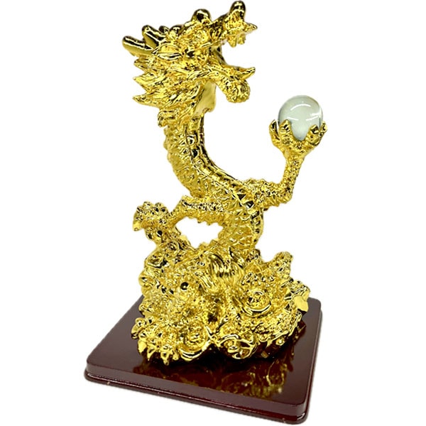 金ぴか昇龍置物（大）【送料無料】（沖縄別途700円） ｜開運,風水