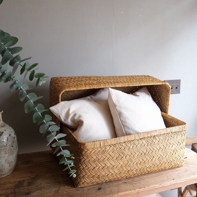 竹行李 （幅65cm）｜古雑貨,籠 バスケット｜古家具・アンティーク