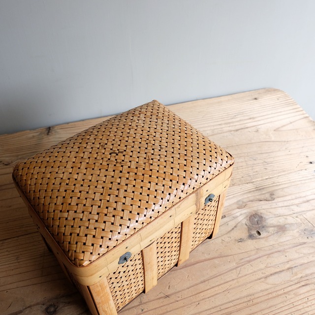 竹籠 茶籠 茶道具｜古雑貨,籠 バスケット｜古家具・アンティーク家具 R