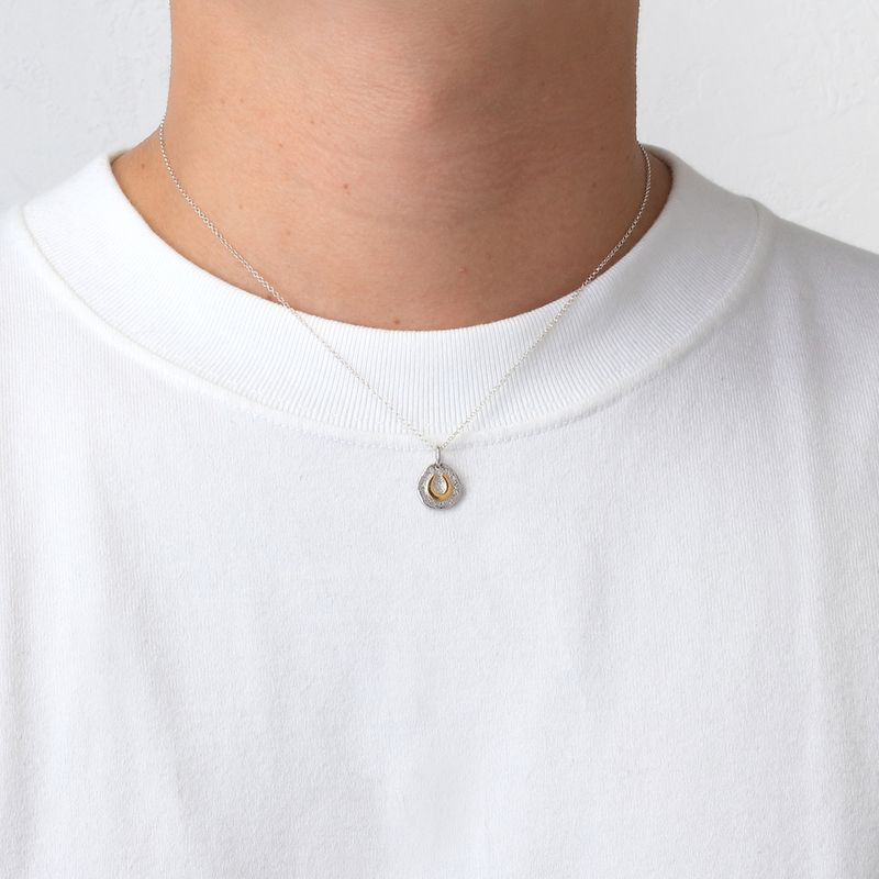 ホースシュー シルバー925製 K18（18金）ゴールドプレート ペンダント