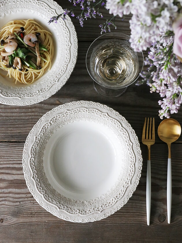 ELIOS FINEZZA エリオス フィネッツァ スープパスタプレートクリーム