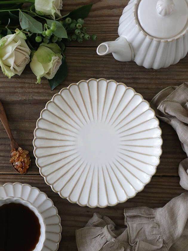 デザートプレート Kali 20.5cm オフホワイト