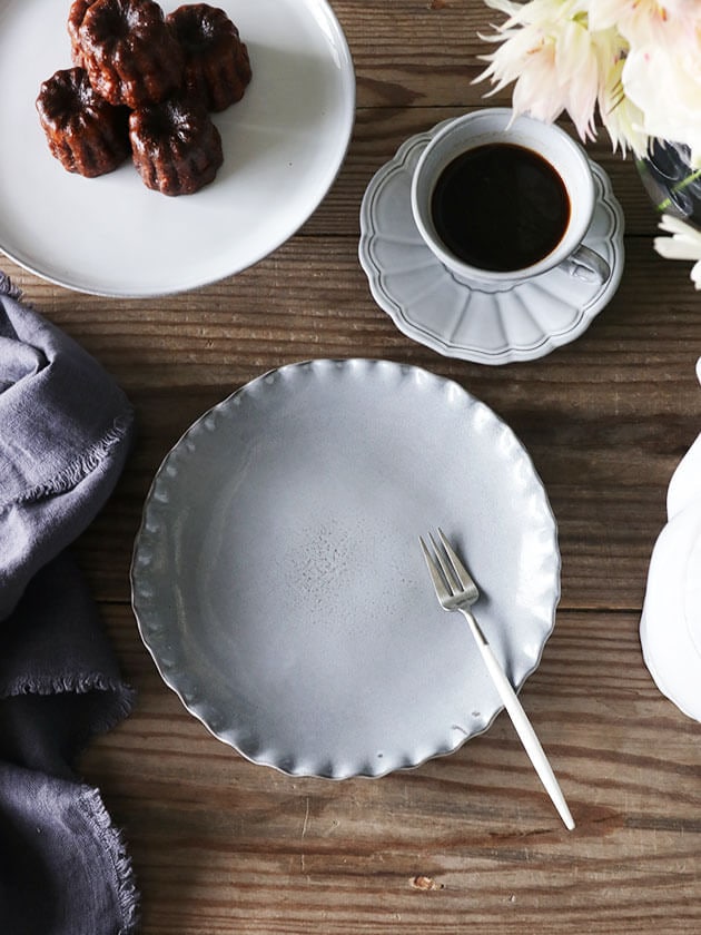 NOSSEデザートプレートTWISTグレー