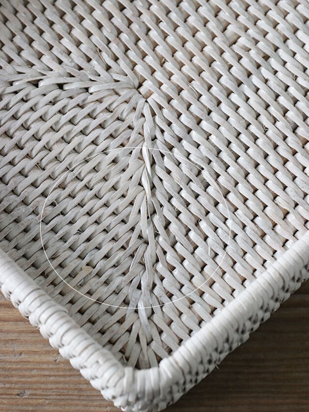 BAOLGI ラタンバス ルーム トレーホワイト