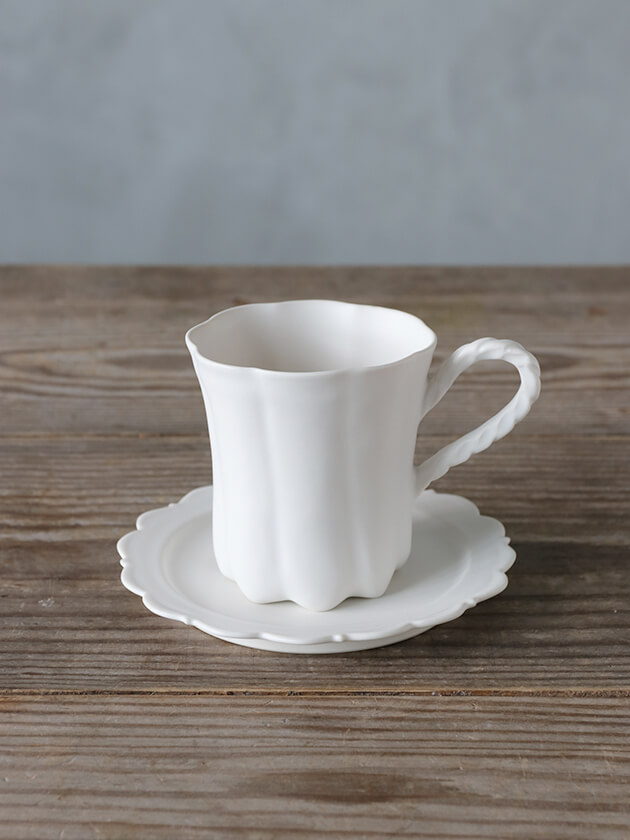 藤村佳澄カヌレ取手付きカップホワイトL