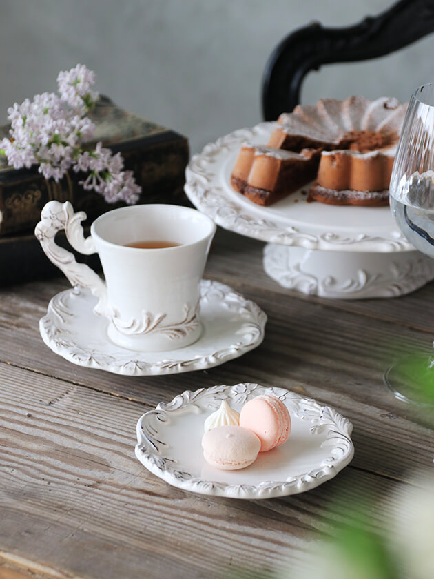 ELIOS MYFLOWER エリオス マイフラワー パン皿15cmホワイト イタリア