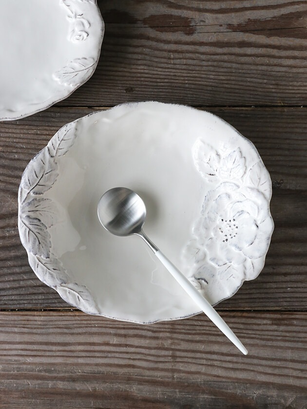 VIRGINIA CASA ROMANTICAスープ/パスタプレート ホワイト ヴィルジニア