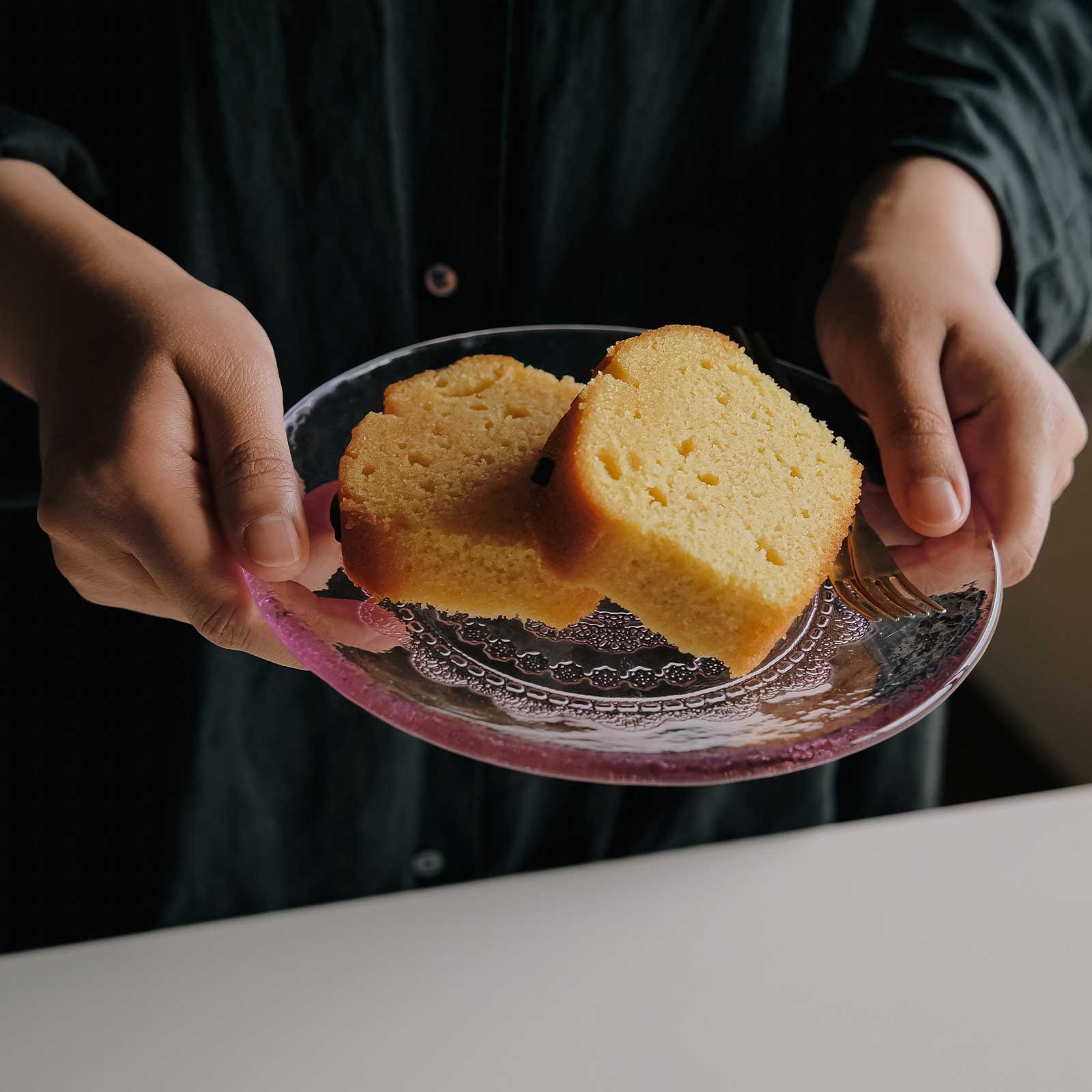 レース：プレート (18cm) 2枚セット GIFT | ガラス製品 | Sghr