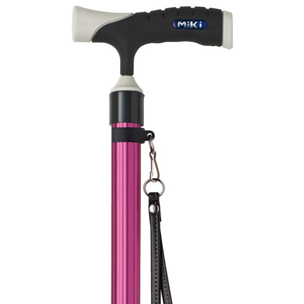 MRA-06005 ソフトグリップ 伸縮アルミ杖 ベーシック [ピンク]【ミキ