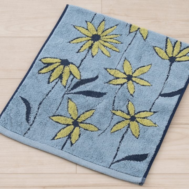 シビラ レジェンダ ハンドタオル 約34×80cm ブルー/ベージュ