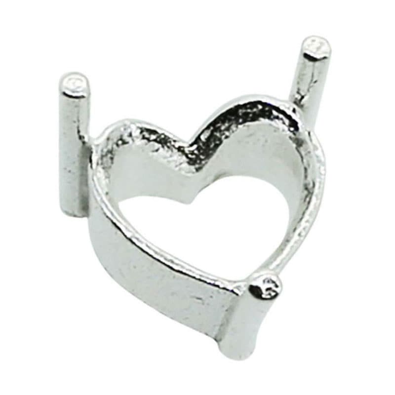 Ag925 石枠 ASET-4N ハート爪付 4.0mm | ジュエリーパーツ・チェーン