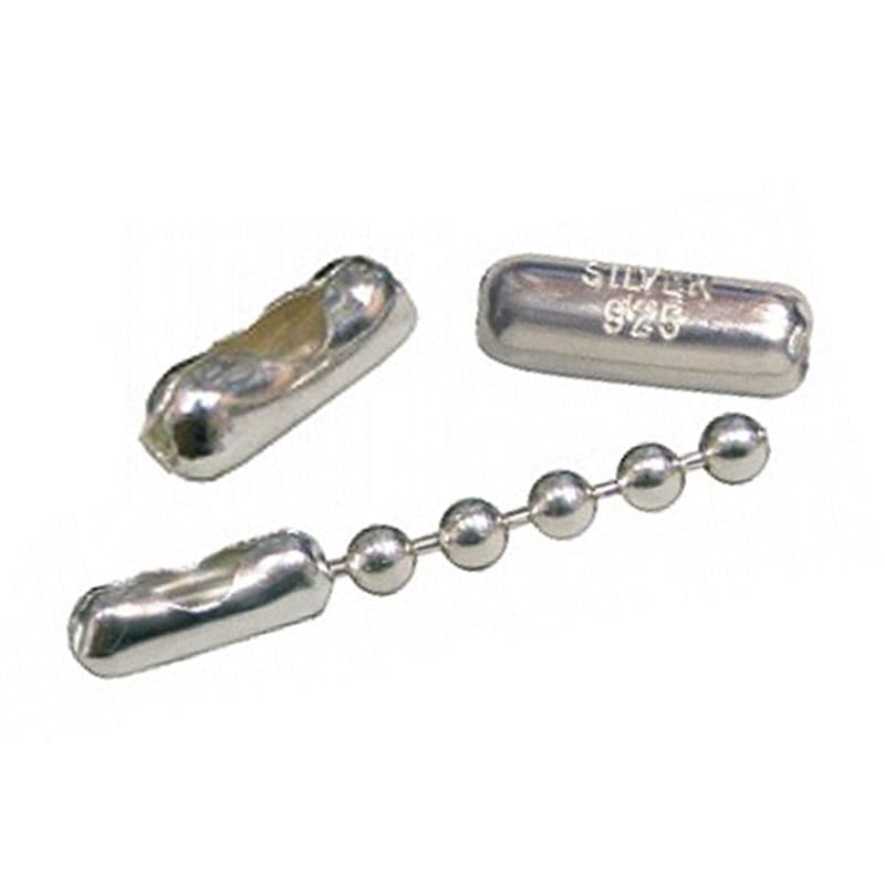 日本製 銀[Ag925] ボールチェーンコネクター 4.0-5.0mm用(10個入)【A