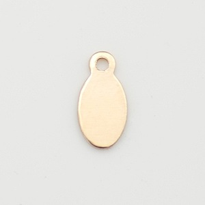 ペンダントトップチャーム 楕円プレート 14KGF ゴールドフィルド GFCM