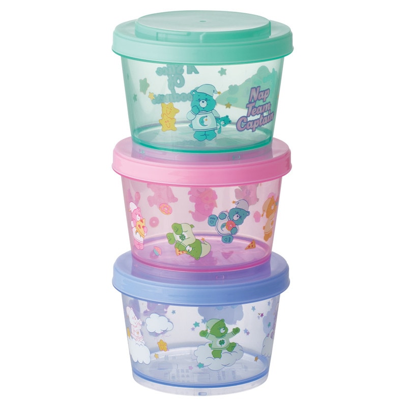 カチっとスタッキングができるプラスチック容器 3段/720ml（3コ