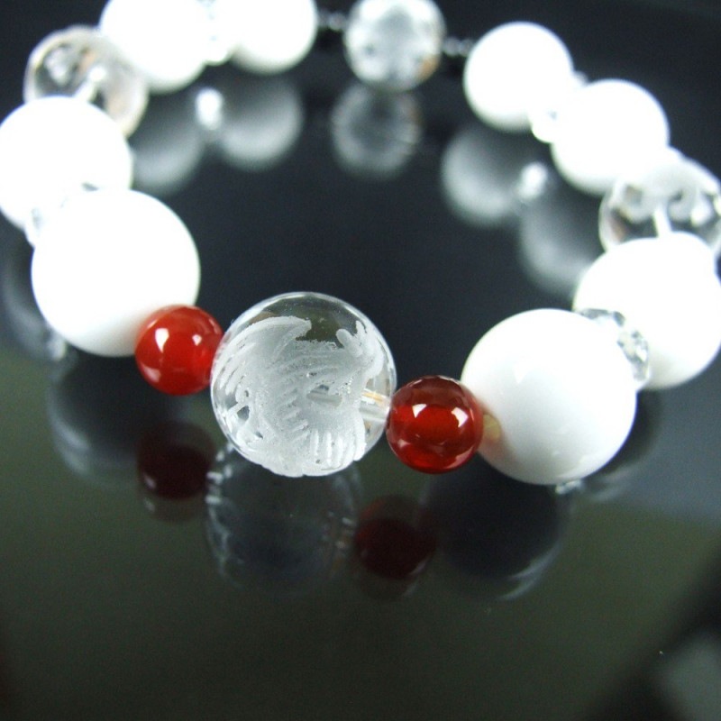 開運・風水四神獣【ホワイトオニキス】 メンズ/パワーストーン