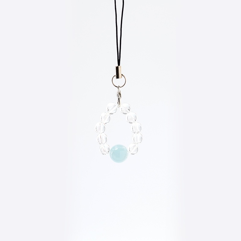 アクアマリン】 3月の誕生石ストラップお守り/パワーストーン｜白崎八幡宮