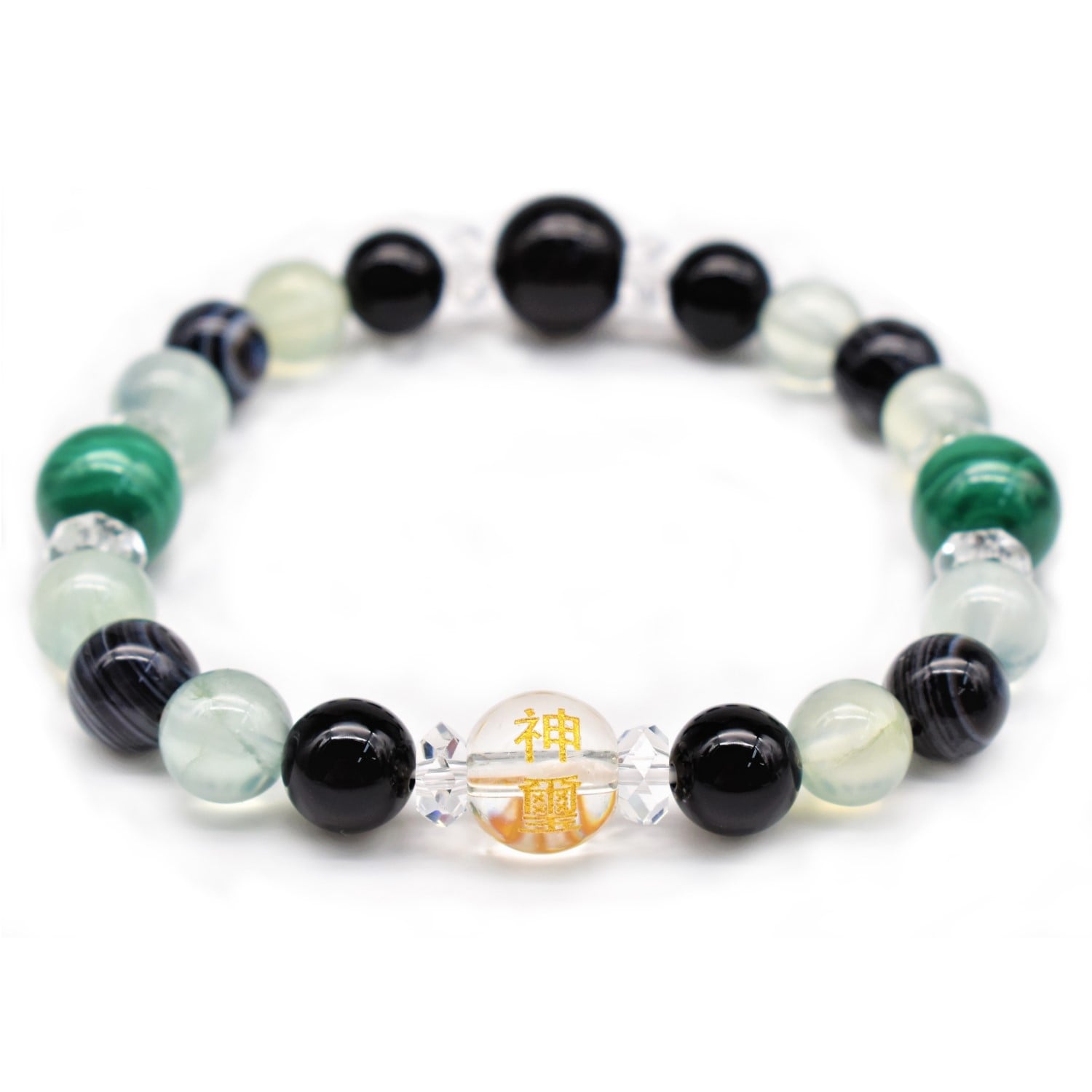 縁切り・厄除け 邪気を払う マラカイト×天眼石 パワーストーン