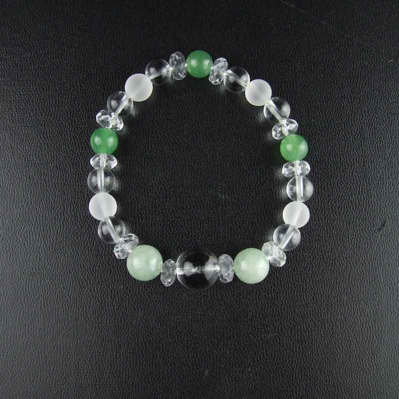 翡翠&アベンチュリン パワーストーンブレスレットお守り｜白崎八幡宮