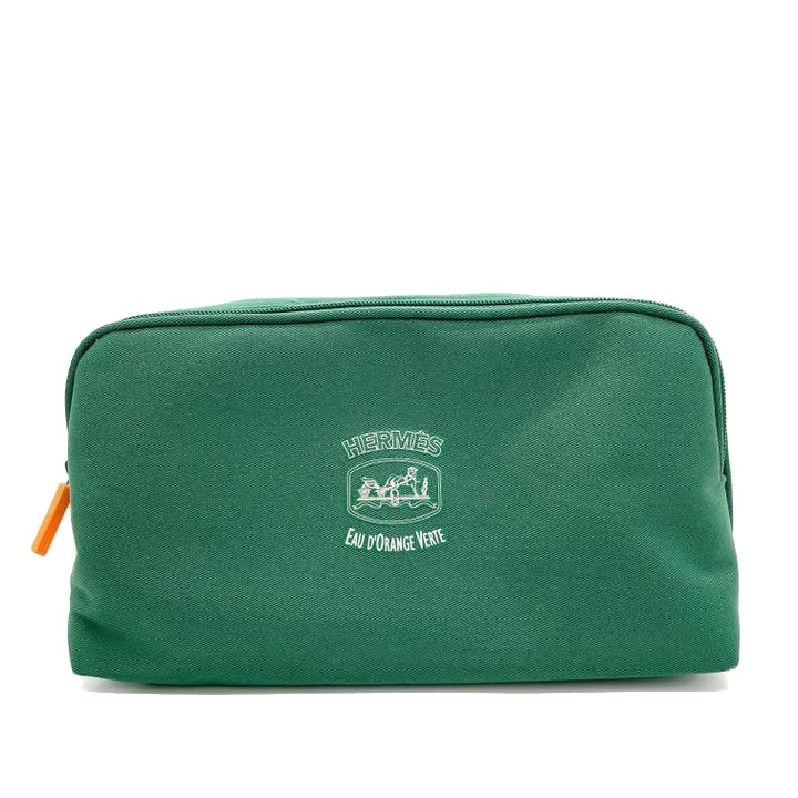 HERMES エルメス パフュームポーチ Wファスナー オードランジュ