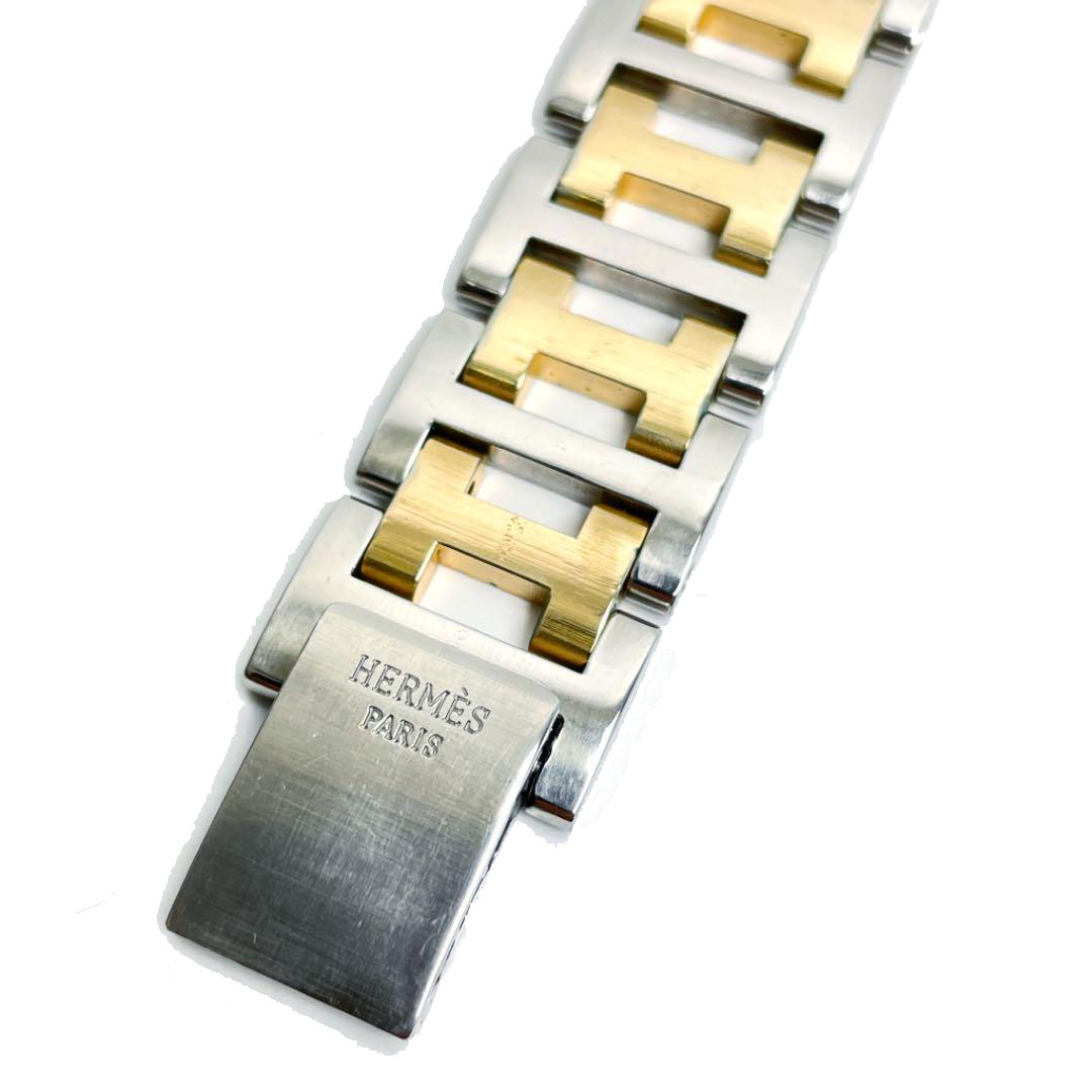 HERMES エルメス クリッパー メンズ 腕時計 コンビ GP SS ゴールド
