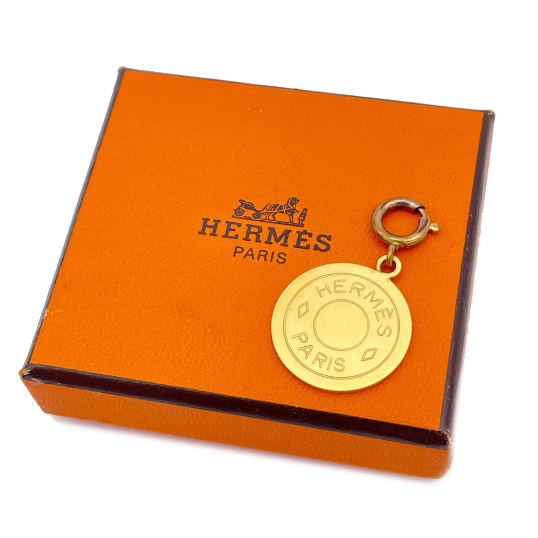 HERMES エルメス セリエ ペンダントトップ チャーム ゴールド